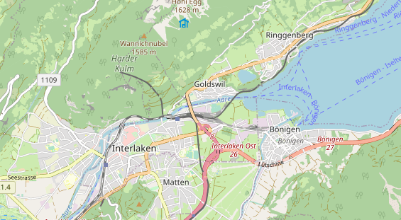 Mountainbike Region auf Karte