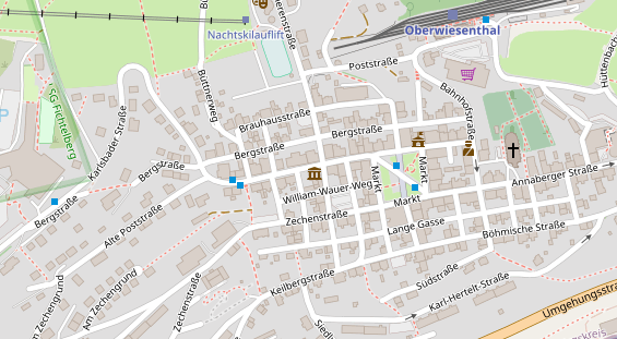 Mountainbike Region auf Satellitenbild