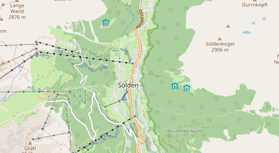 Mountainbike Region auf Karte