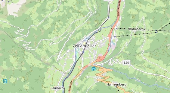 Mountainbike Region auf Karte