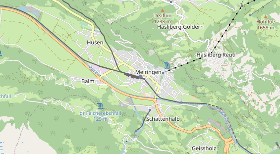 Mountainbike Region auf Karte