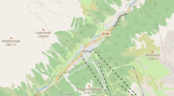 Mountainbike Region auf Karte