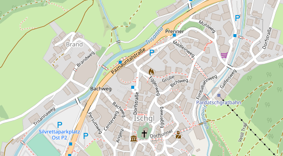 Mountainbike Region auf Karte