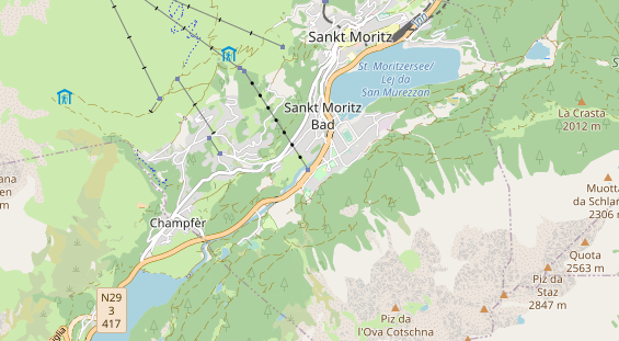 Mountainbike Region auf Karte