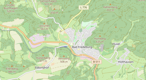 Mountainbike Region auf Karte