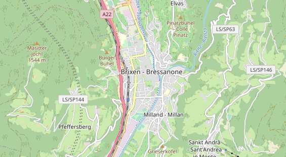 Mountainbike Region auf Karte
