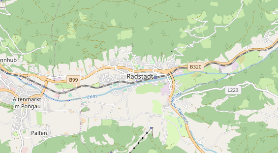 Mountainbike Region auf Karte