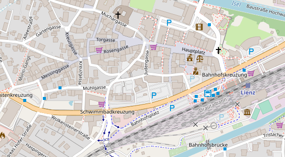 Mountainbike Region auf Karte