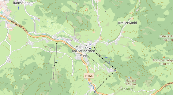 Mountainbike Region auf Karte
