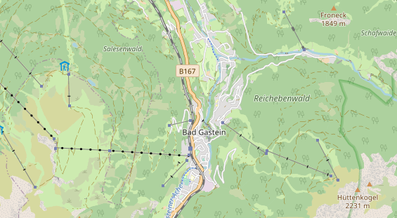 Mountainbike Region auf Karte