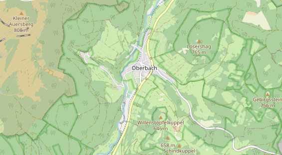 Mountainbike Region auf Karte