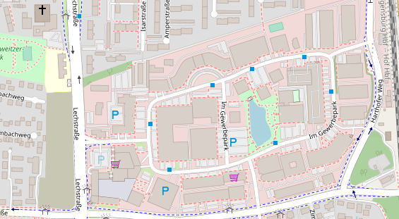 Mountainbike Region auf Satellitenbild