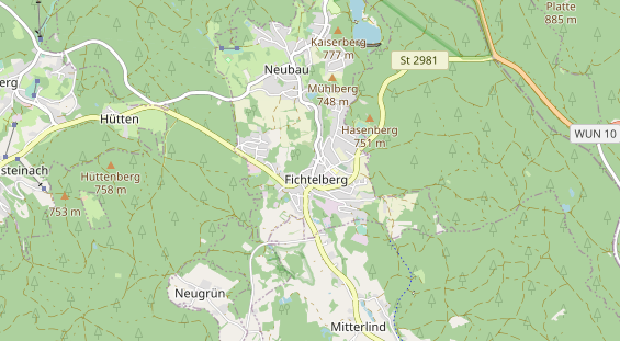 Mountainbike Region auf Karte